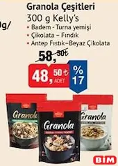 KELLY'S GRANOLA ÇEŞİTLERİ 300 G